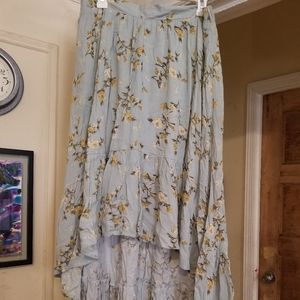 Flower high low skirt